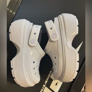 Crocs Stomp High Shine Platform Back Sling Size 8 Womens